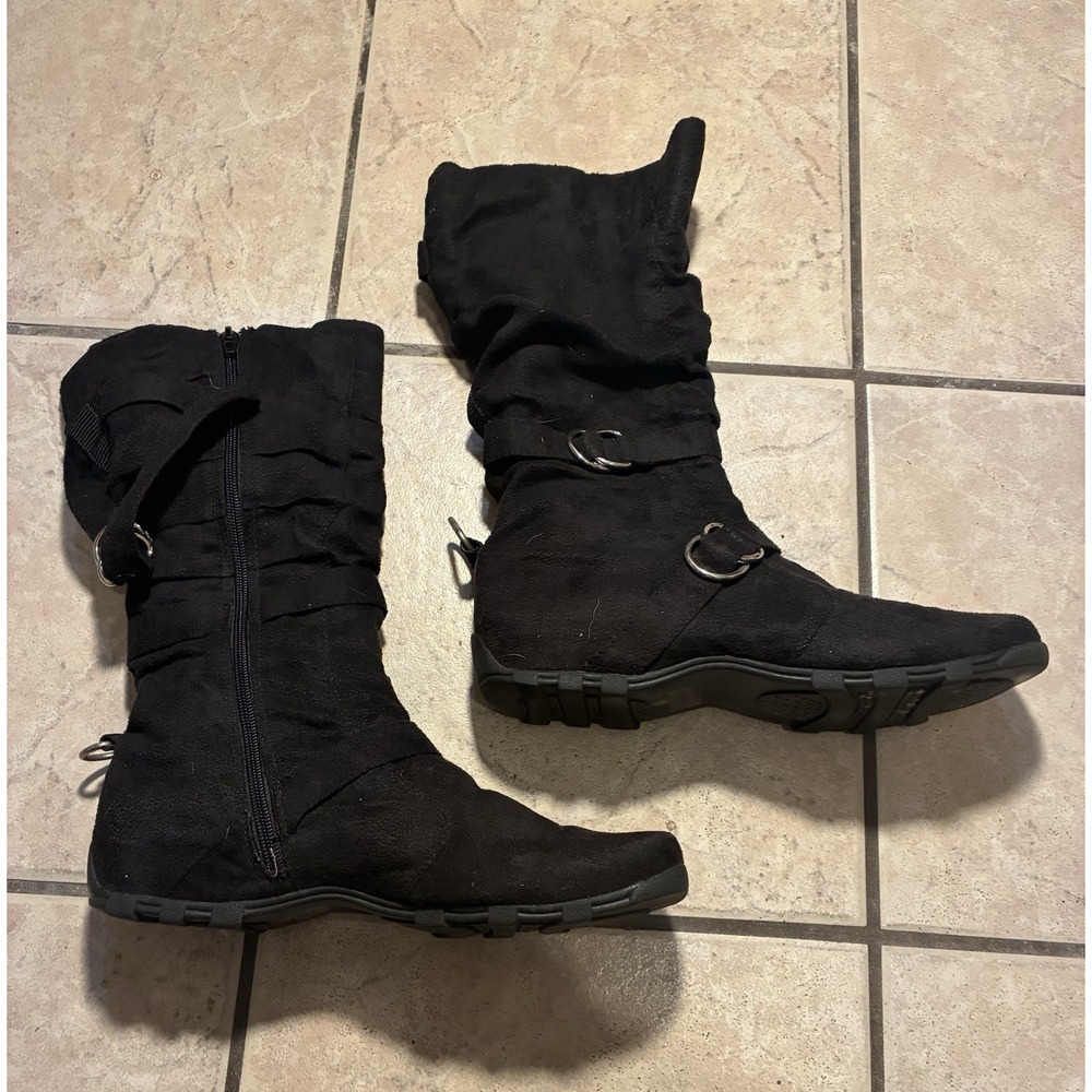 Dr. Scholls Womens Size 10 Black Zipper Knee High Boots